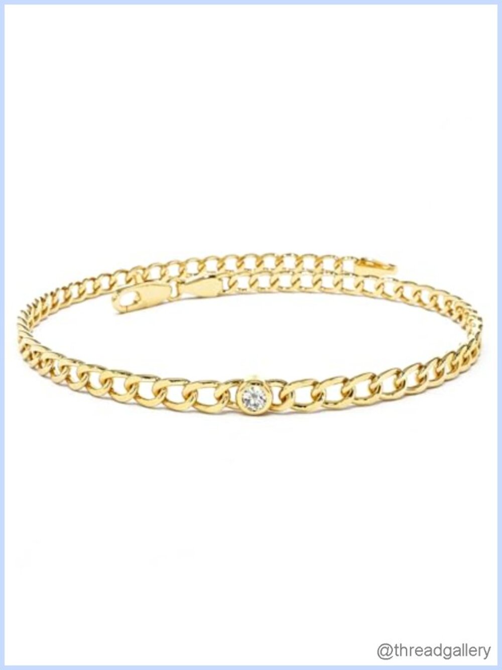 14K Gold Filled Link Bracelet 7 Inch Stackable Chain Women